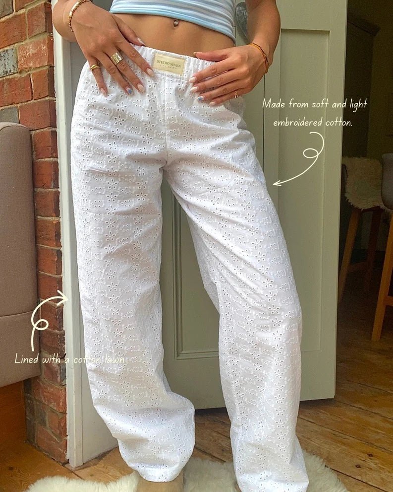 Mattina Serena Pants - White - Mosa Milano